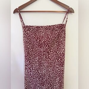 Red & White Sleeveless Maxi Dress Size L